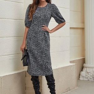 Leopard Print Midi Dress